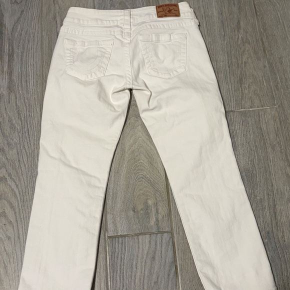 Women's True Religion White Low Rise Capri Jeans - 27 - Picture 5 of 9